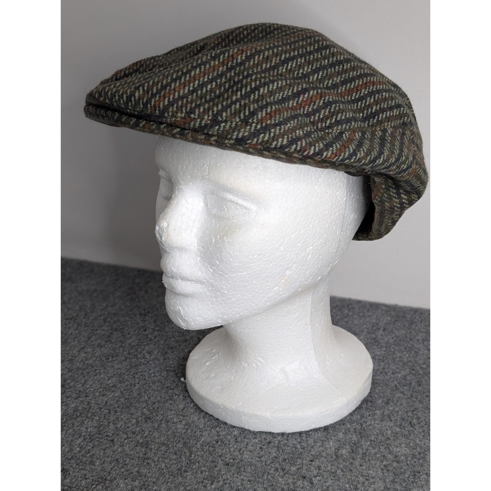 Vintage Shandon Headwear Newsboy Hat Cap EXL‎ Donegal Tweed IRELAND WOOL - 7 5/8